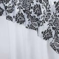 thumbnail image 4 of BalsaCircle 60" x 60" Black White Damask Flocking Table Overlays Wedding Party Tablecloth, 4 of 4