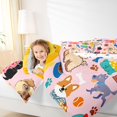 thumbnail image 3 of Homewish Cute Cartoon Dog Full Size Comforter Sets,Kawaii Corgi Pug Bedding Comforter Set,Pink,Polkadot Reversible,3-Piece,1 Comforter and 2 Pillowcases, 3 of 7