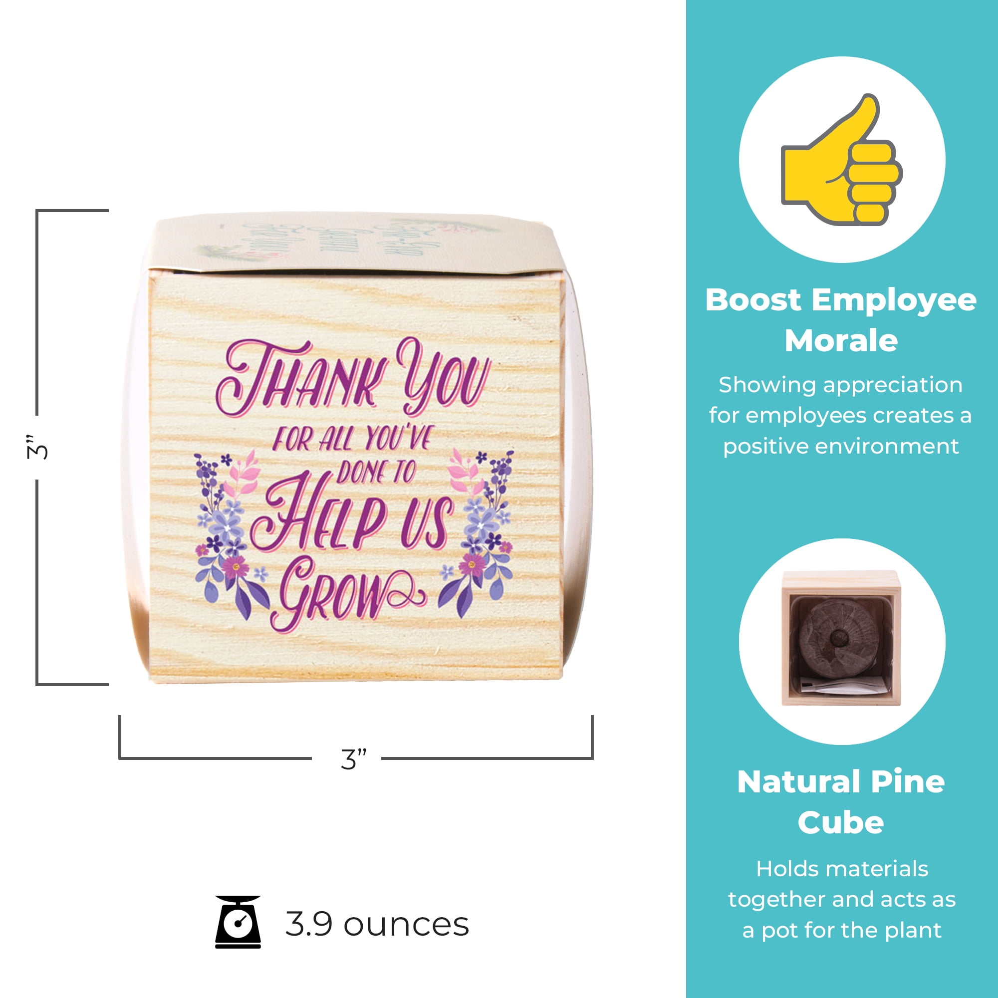 Plant Cube Appreciation Gift Includes Packet Peat Pellet Seed Wildflower 5 Off Appreciation