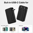 thumbnail image 5 of OWNTECH 10000mAh Portable Charger with Built-in Cable & AC Wall Plug, 4-Output LCD Display, Fast Charging Power Bank, Compatible with iPhone Android Smartwatch, 5 of 7