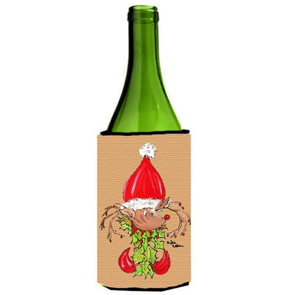 Christmas Reindeer Fleur De Lis Wine bottle sleeve Hugger