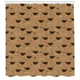 thumbnail image 3 of Ambesonne Kitchen Shower Curtain, Coffee Cups Espresso, 69"Wx75"L, Chocolate Pale Brown, 3 of 3