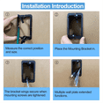 thumbnail image 3 of Single-Gang (1-Gang) Low Voltage Wall Plate Mounting Brackets,20PCS,20 x Wall Plate Mounting Brackets,Black, 3 of 5