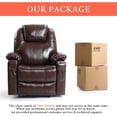thumbnail image 4 of BALICHUN Genuine Leather Lift Recliner Chairs for Pregnant Woman and Elderly with Electric Massage and Heating, OKIN Motor Power Chair Lift Recliner, 2 USB, 2 Cup Holder, 4 Side Pocket (Brown), 4 of 9