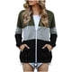 thumbnail image 2 of Puntoco Mujer Casual Empalme Color Sólido Manga Larga Cremallera Jersey Con Capucha Tops Con Bolsillo Liquidación Puntoco Puntoco-4210, 2 of 8