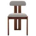 thumbnail image 3 of Safavieh Cayde Modern Wood Dining Side Chairs, Gray / Walnut, 3 of 8