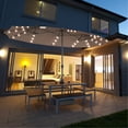 thumbnail image 3 of 15ft Solar Patio Double-Sided Umbrella with LED Lights - Tan, 3 of 3
