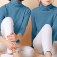 thumbnail image 2 of Aricy Turtleneck Sweater for Women Solid Color Casual Knitted Cotton Long Sleeve Warm Wool Tops Slim Fit Pullover Basic Tops Jumpers Blouse, 2 of 4