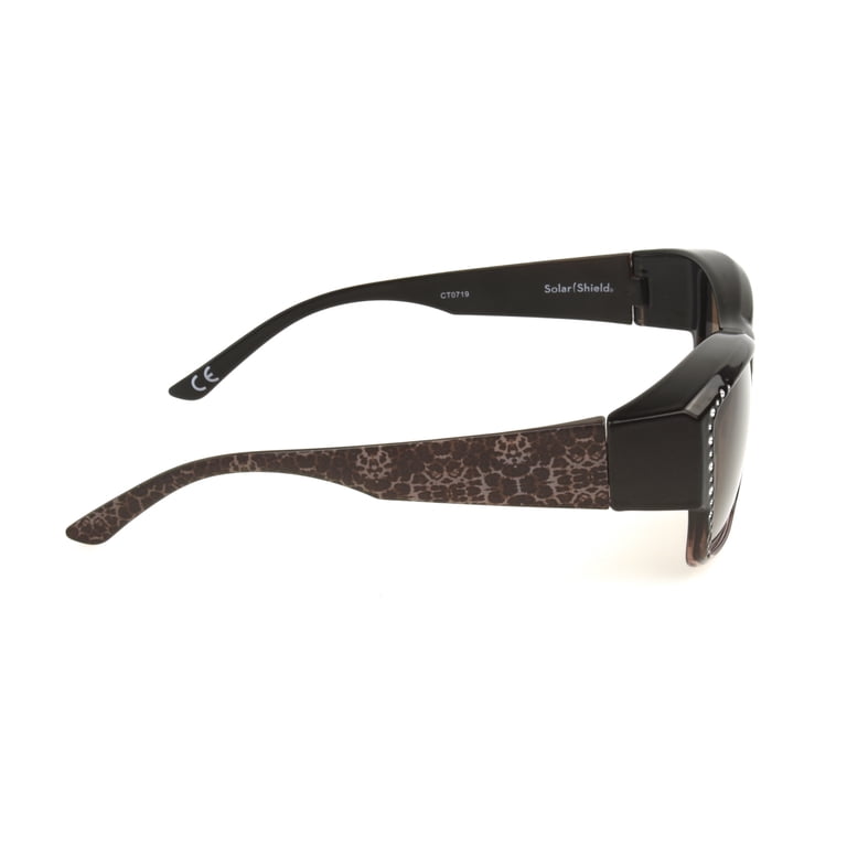 Solar Shield Square Fit-Over Sunglasses, Leopard photo 3