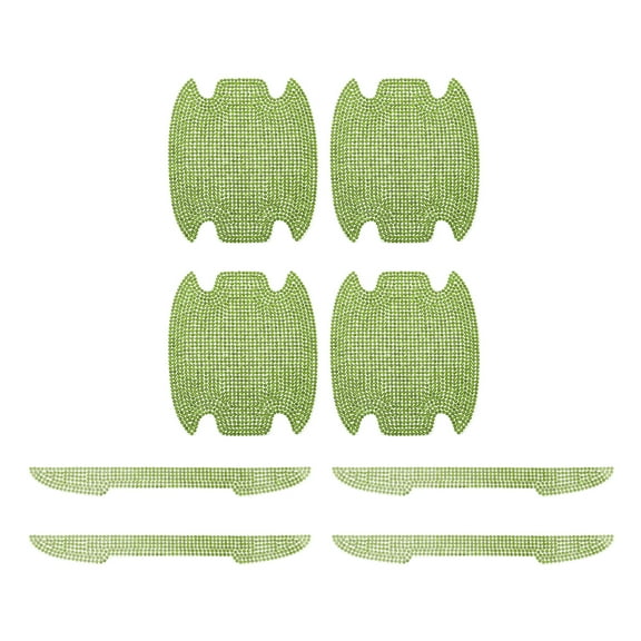 Unique Bargains Universal Car Door Handle Protective Film Reflective Stickers Anti-scratch, Green 1 Set