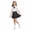 Black, variant on Girls Cotton Plaid Skirt Outfit Set 2 Piece Summer Puff Short Sleeve Button School Uniform Shirts and Pleated Skirts Sets for Kids Blue 7-8 Years