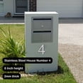 thumbnail image 4 of MSH Modern Stainless Hardware 6 Inch Stainless Steel House Number 4, 4 of 5