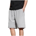 thumbnail image 2 of Men's 10" Inseam Athletic Shorts Breathable Quick Dry Short Pants for Hiking, Casual Knee Length Elastic Waist Drawstring Loose Fit Workout Sports Beach Travel, 2 of 8