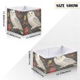 thumbnail image 3 of WOBOGO Snowy Owl Storage Basket Foldable Easy to Clean Durable with Hollow Support Plate with Handle 15.75×10.63×6.96 in, 3 of 8