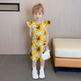 thumbnail image 5 of LOVZFMLL Robe d'Été à Manches à Volants pour Filles, Tenue d'Été pour Enfants 4-14T, 5 of 5