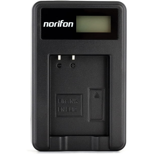 EN-EL12 LCD Chargeur USB pour Nikon Coolpix AW130, AW100, AW120, AW110, S6200, S6300, S8100, S8200, S9100, S9300, S9500,