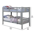 thumbnail image 5 of Slatted Twin Over Twin Bunk Bed with Attached Ladder Gray - Saltoro Sherpi, 5 of 5