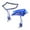 Blue, variant on Side Glass, Motorcycle Rear View Glasses for Bike Scooters Handlebar Mount Clamp, Side Rearview Glass