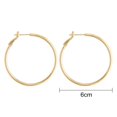 thumbnail image 5 of Hyasfey 1 Pair Women Ear Hoop Different Sizes Circle Earrings Polished Solid Color Electroplated Ear Decoration Jewelry Lady Club Party Hanging Earring, 5 of 7