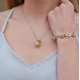 thumbnail image 3 of Collar con colgante de piedra de deseo con cristal de piedra natal, chapado en oro rosa de 18 k/tono plateado, 18" + 2", 3 of 5
