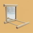 thumbnail image 5 of opvise Funny Wooden Bird Toy Mirror Stand Platform Toys for Parrots Cockatiel Vogel, 5 of 7