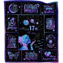 17 Year Old Girl Gift Ideas, Gifts for 17 Year Old Girl, 17th Birthday Gifts for Girls, 17 Year Old Girl Birthday Gifts, 17th Birthday Decoration for Girls Throw Blanket 60"X50"