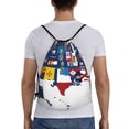 thumbnail image 2 of Kuqiui The Map Of United States Print Drawstring Backpack Drawstring Bags,Draw String Back Bag Drawstring Bags for Sports,Gym,Travel,Swimming,Beach, 2 of 8