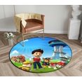 thumbnail image 1 of DEYOU Carton Paw Patrol Round Area Rugs Diameter 3.3 x 3.3ft Floor Carpet Mat for Living Dinning Room Bedroom Kitchen Hallway Office Decor, 1 of 5