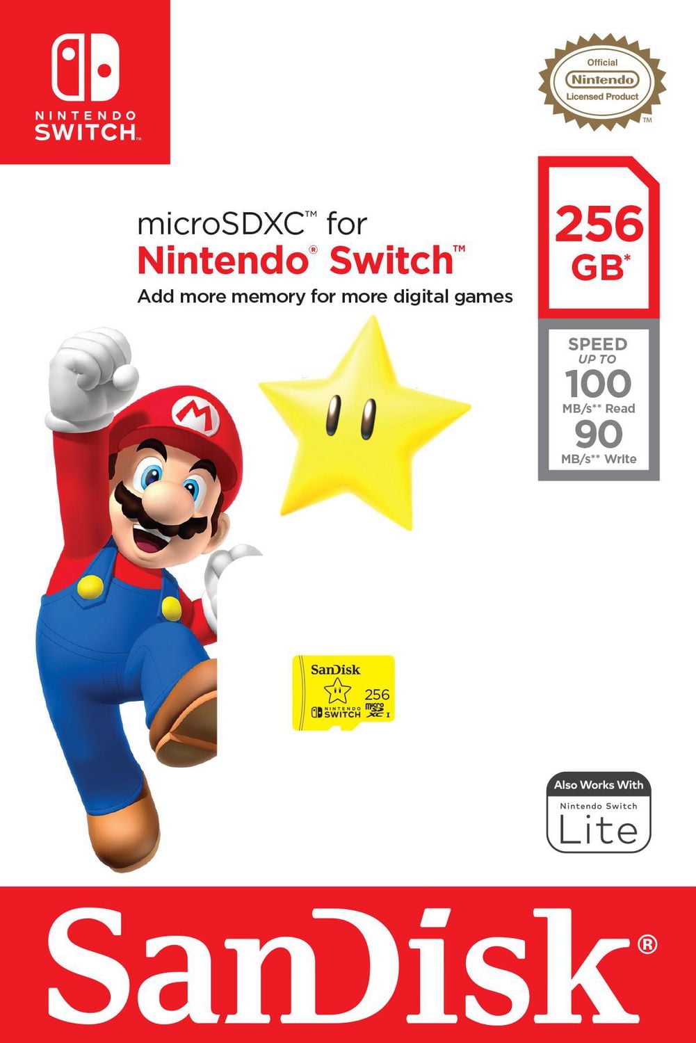 SanDisk® microSDXC™ card for Nintendo Switch™, 256GB