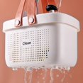 thumbnail image 6 of Plastic Storage Basket with Handle Portable Shower Caddy Tote Organizer Basket Bin for Bathroom Kitchen Dorm Room Bedroom, Green, 6 of 7