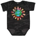 thumbnail image 3 of Inktastic Peace Through Unity Boys or Girls Baby Bodysuit, 3 of 5
