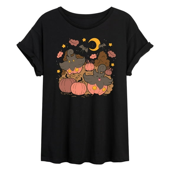Pokémon - Pumpkaboo Pumpkin Patch - Women's Oversized Graphic T-Shirt
