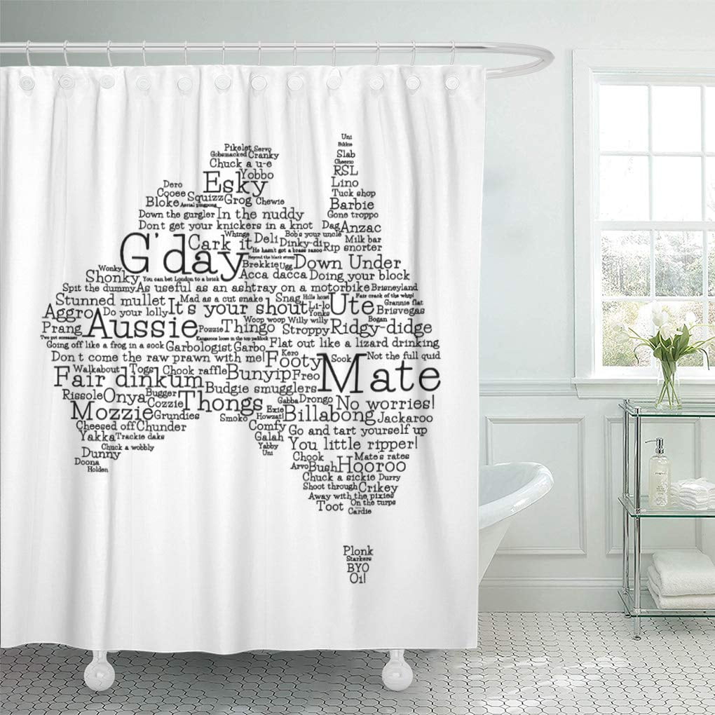 CYNLON Australia Australian Slang Map Word Aussie Travel Typo Gday