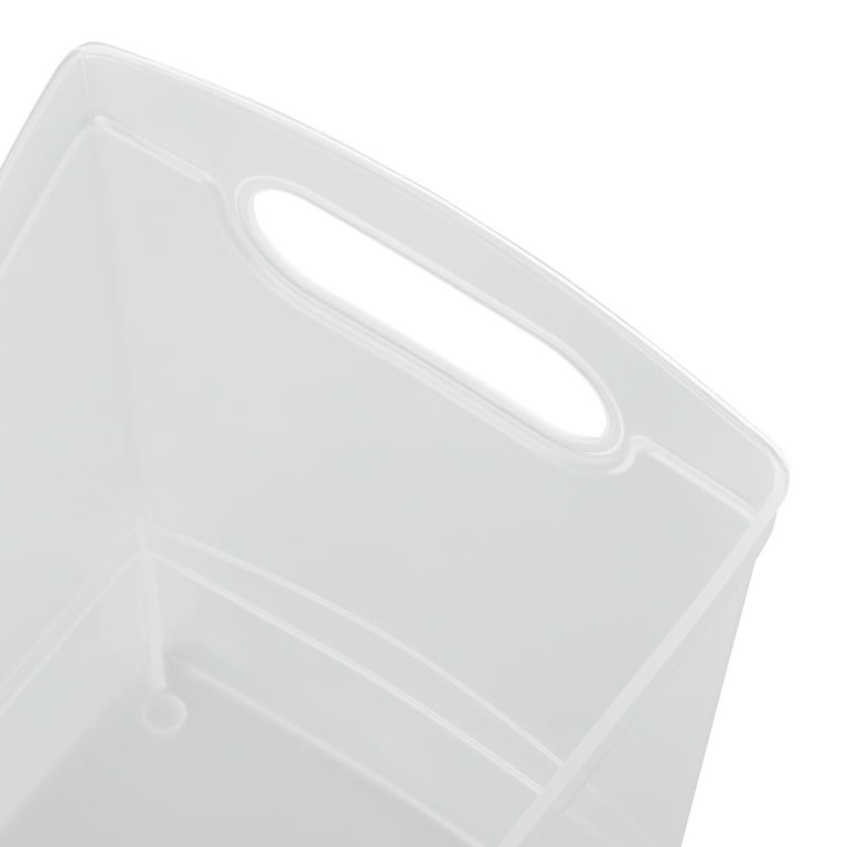 Mainstays Narrow Plastic Utility Storage Organizer Bin, Clear,