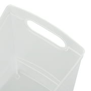 Mainstays 12 Qt Clear Plastic Storage Bin Organizer with Carrying Handles, Narrow Rectangular Utility Container for Pantry, Closet, Cabinet and Shelf Storage
