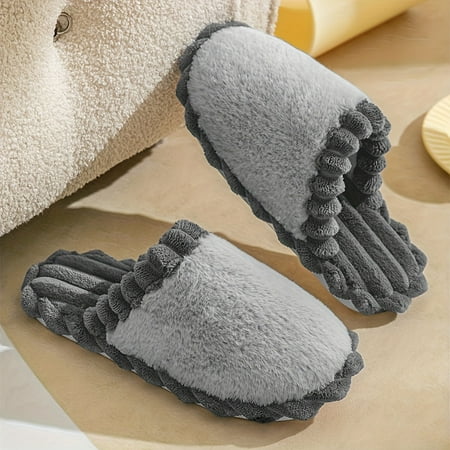 

Cozy Bowknot Plush Slippers for Women - Cute Cartoon Design Thick Soft Sole Perfect for All Seasons
