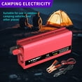 thumbnail image 6 of LVYUAN 2000 Watts Peak Power Inverter Modified Sine Wave DC 12V to AC 110V 120V Car Converter 2 AC Outlets + USB Adapter USB Charger for Car, RV, Camping & Home Backup Red, 6 of 11