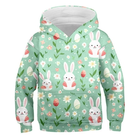 

Hoodies for Girls Graphic Hoodies Boys Hoodies Hoodies for Teens Hoodies Kids Children Boys Girls Easter Spring Long Sleeve Hoodie Tops Sweatshirt Clothes Cartoon Rabbit Eggs Printing