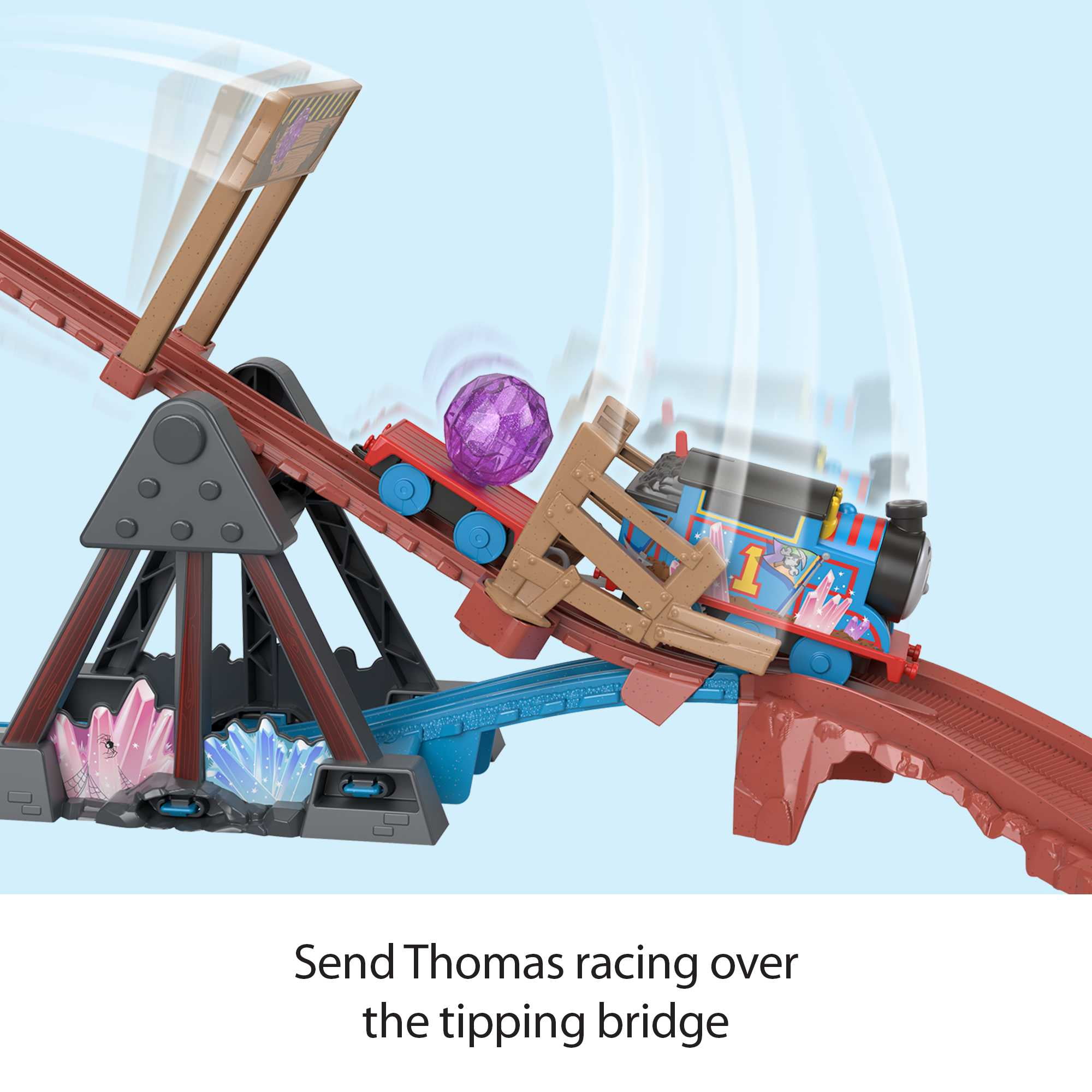 FisherPrice Thomas & Friends Crystal Caves Set, Motorized Thomas Train, 9 Track Pieces  (图4)