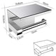 thumbnail image 3 of Portarrollos de papel higiénico de pared con estante, portarrollos de papel autoadhesivo de acero inoxidable, soporte de papel higiénico con plataforma de almacenamiento para inodoro, baño, cocina, 3 of 7