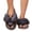 Blue, variant on Womens Fuzzy Flip Flops Winter Warm Flat House Shoes Soft Sole Non Slip Indoor Slides Cozy Ladies Home Slippers