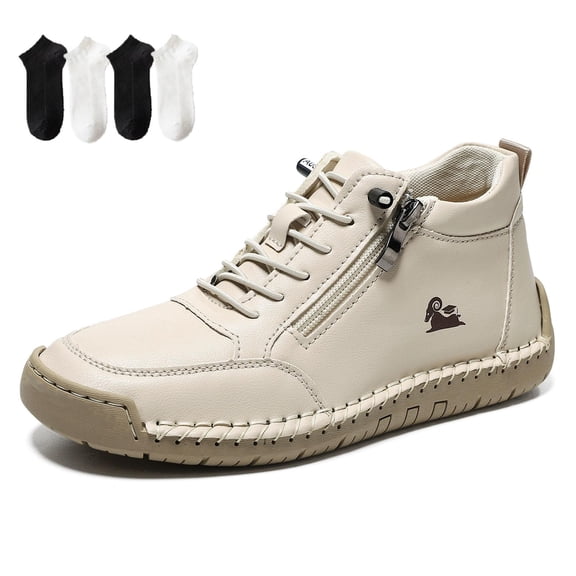 Orthopedic Zipper Sneakers for Women, Wide Toe Box Comfortable Walking Shoe