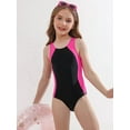 thumbnail image 7 of Charmo Color Blocked Swimwear for Girls Athletic One Piece Practice Swimsuits Racerback Competition Bathing Suits, Size 8-16, 7 of 7