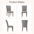 thumbnail image 5 of EOP Modern Upholstered Dining Chairs Set of 4, Tufted Parsons Dining Room Chair with Nailhead Trim, Armless Kitchen Side Chair with Wood Legs, Brown/Boho, 5 of 9