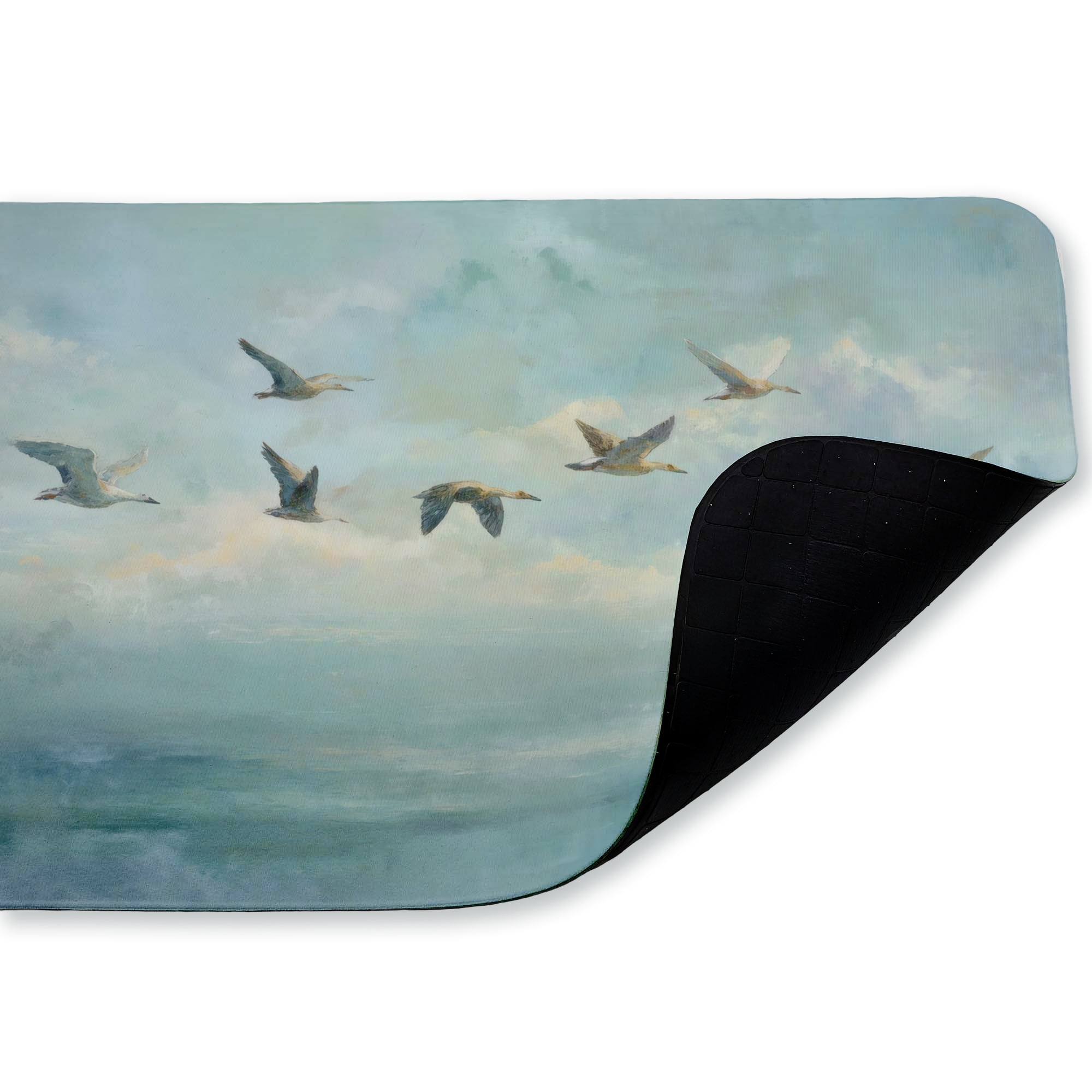 Stupell Industries Blue Skies & Flock of Geese Printed Anti-Fatigue Floor Mat, design by Petals Prints Design