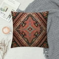 thumbnail image 2 of GOSMITH  Persian Carpet Tribal Pattern Throw Pillow Cover Persian Embossing Ethnic Geometric Chaotic Diamond Grid Zigzag Pillow Case Decorative Men Women Boy Girl Room Cushion Cover for Home, 2 of 5