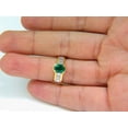 thumbnail image 5 of Natural 2.20 Carat Vivid Green Emerald Diamond Ring Baguette VS, 5 of 12
