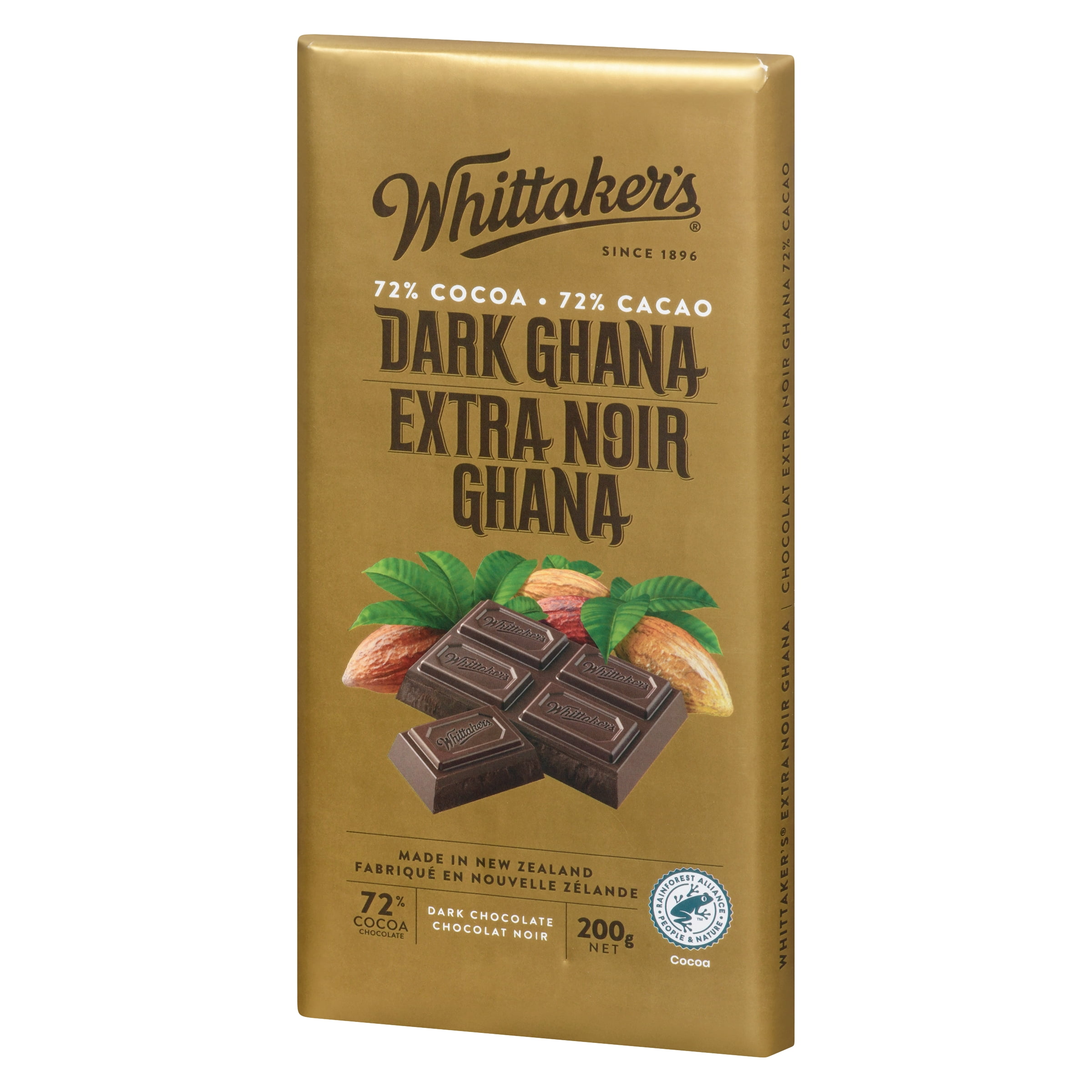 Bloc Chocolat  Dark Ghana de Whittaker, 200 grammes