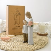 Mother and Son Figurine - Handcrafted Family Keepsake, Modern Home Decor Gift for Mom