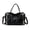 Black, variant on PU Leather Rivet Tote Bag Motorcycle Satchel Detachable Strap Metal Studs Quilted Accents Fits 11 Inch Tablet For Daily Commute Short Trips (White)
